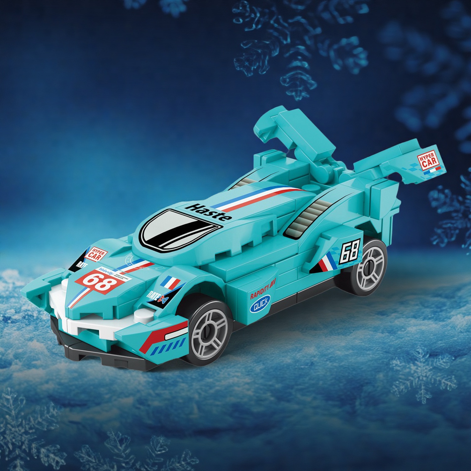 惯性赛车积木玩具创意礼盒