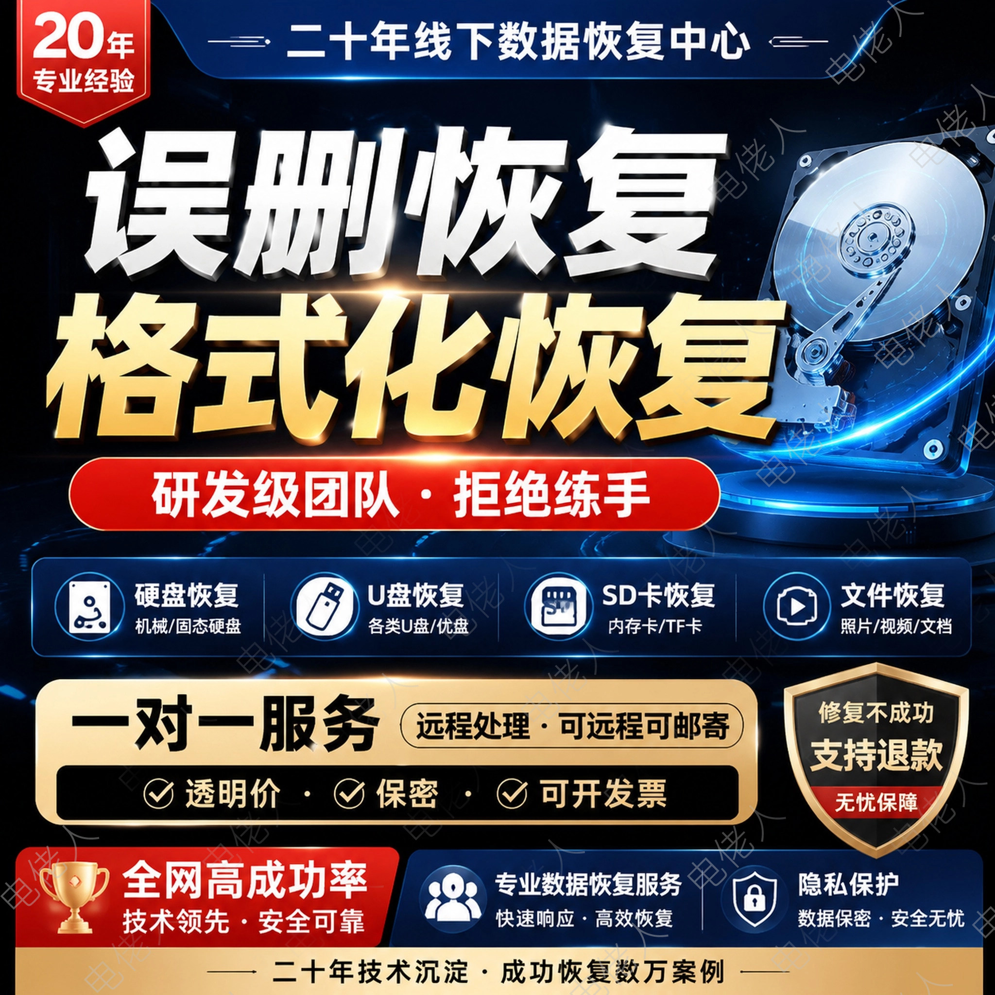 远程专业极速数据恢复服务