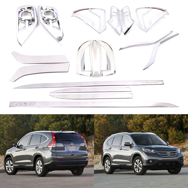 适用于12-16款本田CRV 前雾灯后雾灯尾灯框门边条后门碗等外饰