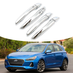 20款 PD拉手碳钎黑车门把手车身亮片装 现代 饰 i30 适用于17