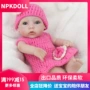 NPKDOLL mô phỏng bé tái sinh búp bê cô gái đồ chơi cao su mềm thực tế dễ thương màu hồng quần áo đạo cụ chụp ảnh - Búp bê / Phụ kiện cửa hàng búp bê