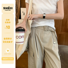 【苏茵茵小曼私服】速干工装长裤女设计百搭休闲裤运动裤子