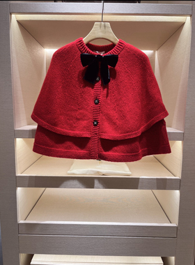 JR 专柜正品 2026春新款赵露思同款羊毛针织衫女斗篷上衣XSJ1M06C