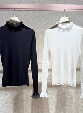 JR 专柜正品 2025年冬季新款 羊毛修身显瘦打底针织衫女XRJ7M14D