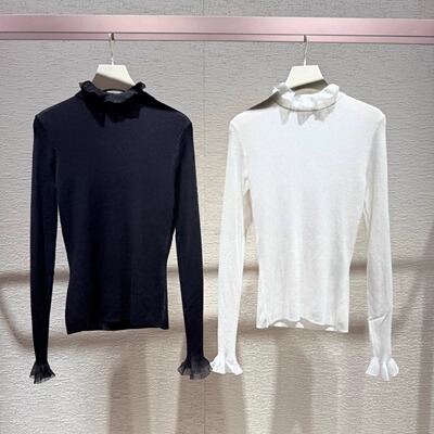 JR 专柜正品 2025年冬季新款 羊毛修身显瘦打底针织衫女XRJ7M14D