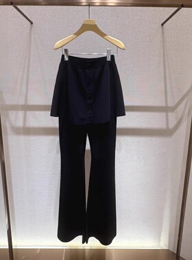 JR  赵露思同款 025秋季新款时尚黑色假两件裤裙XRJ4K12C