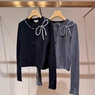 JR 专柜正品 2025冬季新款 羊绒羊毛针织毛衣开衫女外套XRJ5M13D