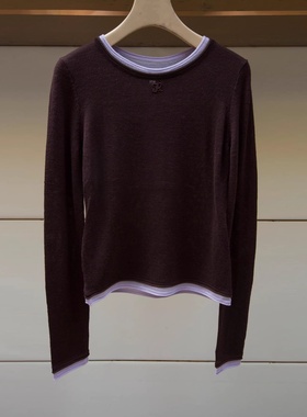 JR 2025冬季新款 圆领亲肤超柔纯羊毛针织衫毛衣女上衣XRJ6M06C