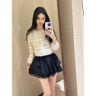 千金风优雅蕾丝开衫 新款 2026春季 上衣女XSJ1S15D 专柜正品