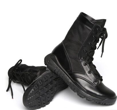 Boots militaires en cuir - Ref 1398024 Image 3