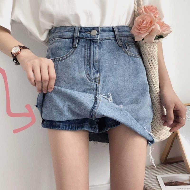 水洗学生包短裙裤女2021新款韩版百搭高腰牛仔臀a字防走光半身裙|ruв категории Женская одежда, юбка - от Buy2taobao.com для оказания профессиональной услуги покупки агента Taobao