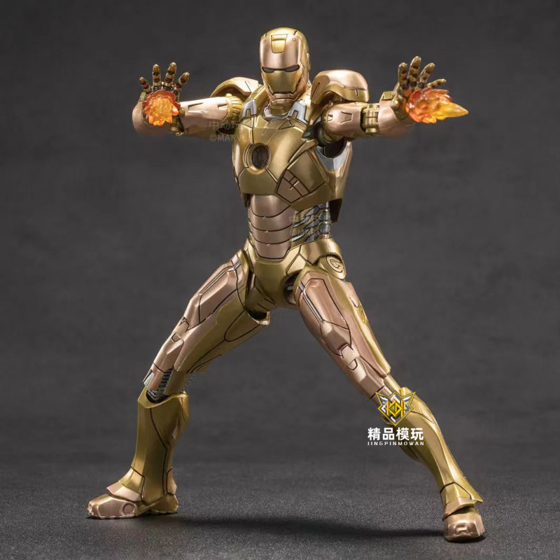现货中动钢铁侠mk21迈达斯超高空装甲 漫威正版 可动人偶手办模型
