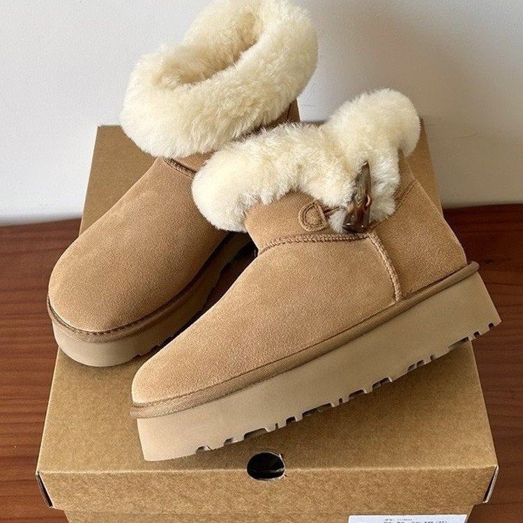 桑坡雪地靴女2025冬季新款加棉加厚短靴东北保暖防滑棉靴棉鞋