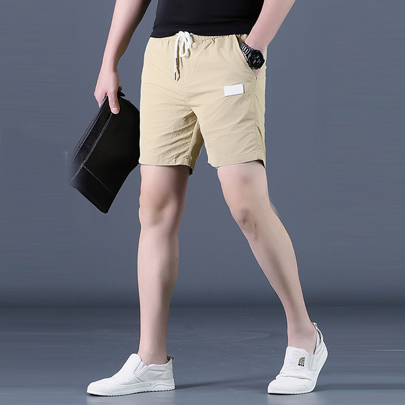 夏款裤子男休闲裤男士四分裤外穿潮流中裤宽松4分马裤矮个子裤男