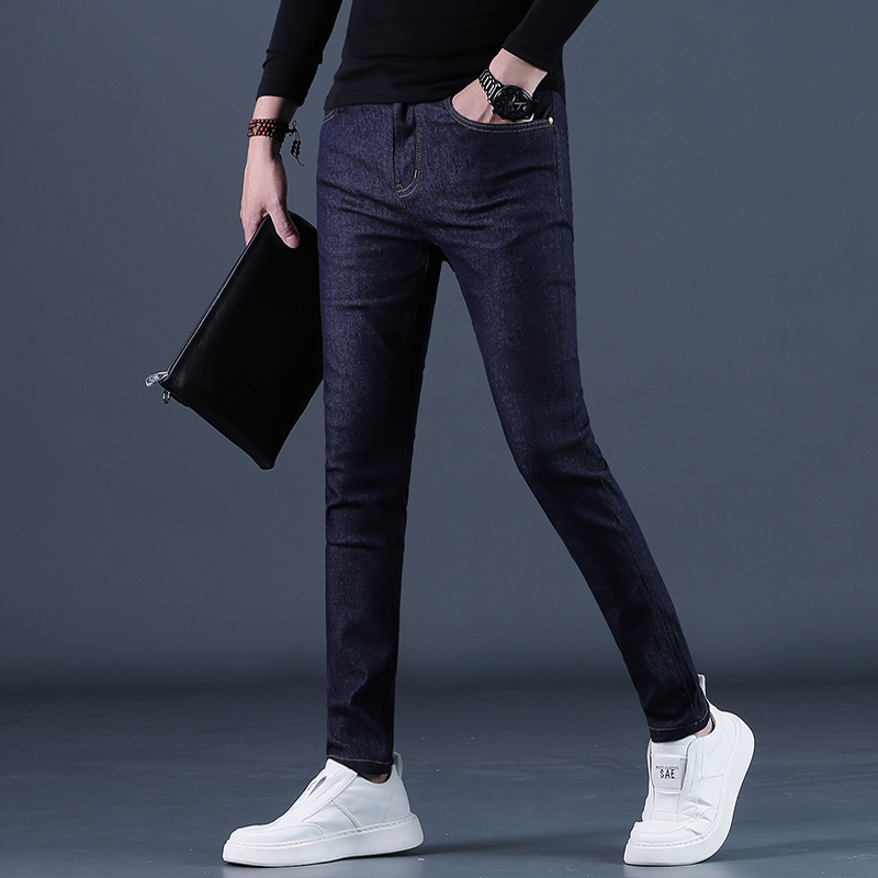 秋冬裤子男款牛仔裤男士潮流修身