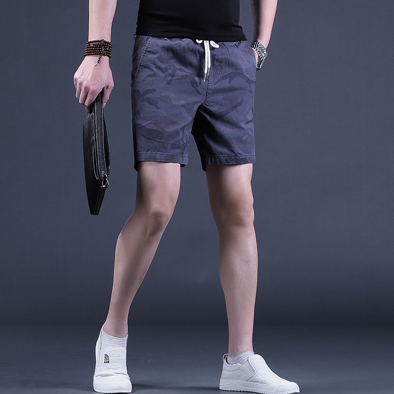 夏季新款短裤男士外穿25潮流四分迷彩休闲裤宽松直筒中裤4分男裤