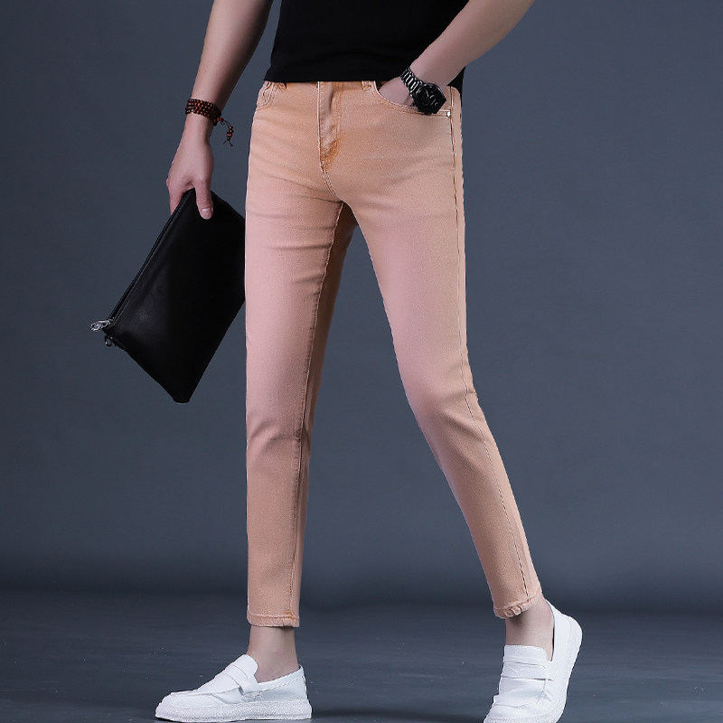 2026超火九分裤男夏季牛仔裤男士潮流修身型小脚9分休闲裤子薄款