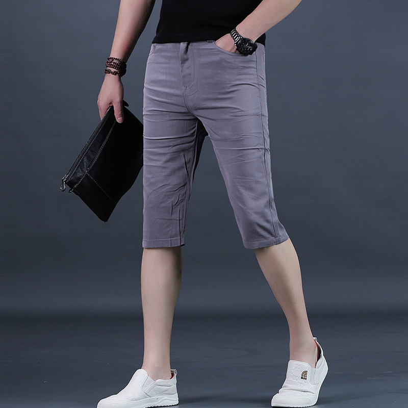 夏季休闲裤男士七分裤潮流百搭薄款中裤26上新男装7分裤子男短裤