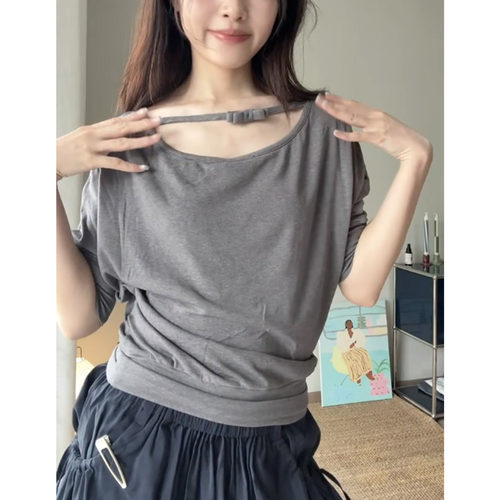 蝴蝶结正反多穿法T恤女夏季