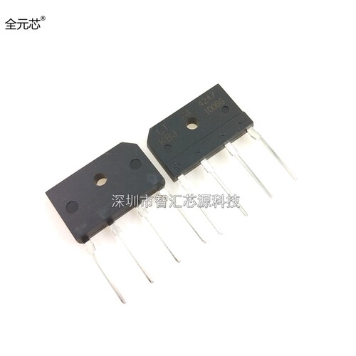 KBJ1006G 电磁炉常用整流桥 10A 600V 四脚整流器 扁桥 桥堆 直插