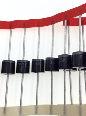 5KP36A 单向TVS瞬变抑制二极管 直插管 P600 R-6 36V 5000W