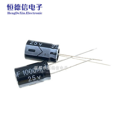 25V1000UF 10*17mm 优质直插电解电容 CHONGX 体积：10X17