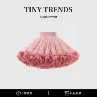 法国女童半身裙2024新款夏装正版女宝宝公主tutu裙儿童网纱蓬蓬裙