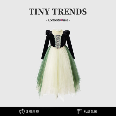 女童安娜公主裙生日礼服连衣裙