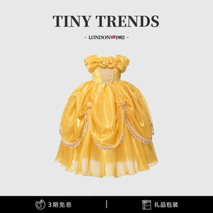 女童贝儿公主裙夏季高定儿童宫廷风生日蓬蓬礼服女宝宝绝美连衣裙
