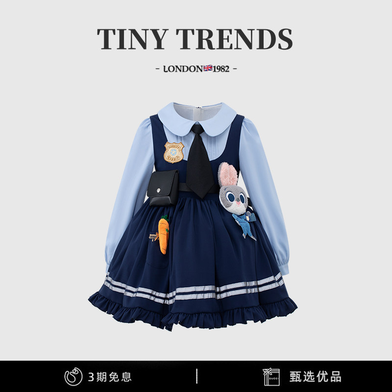 女童兔子警官公主裙朱迪cos服图片