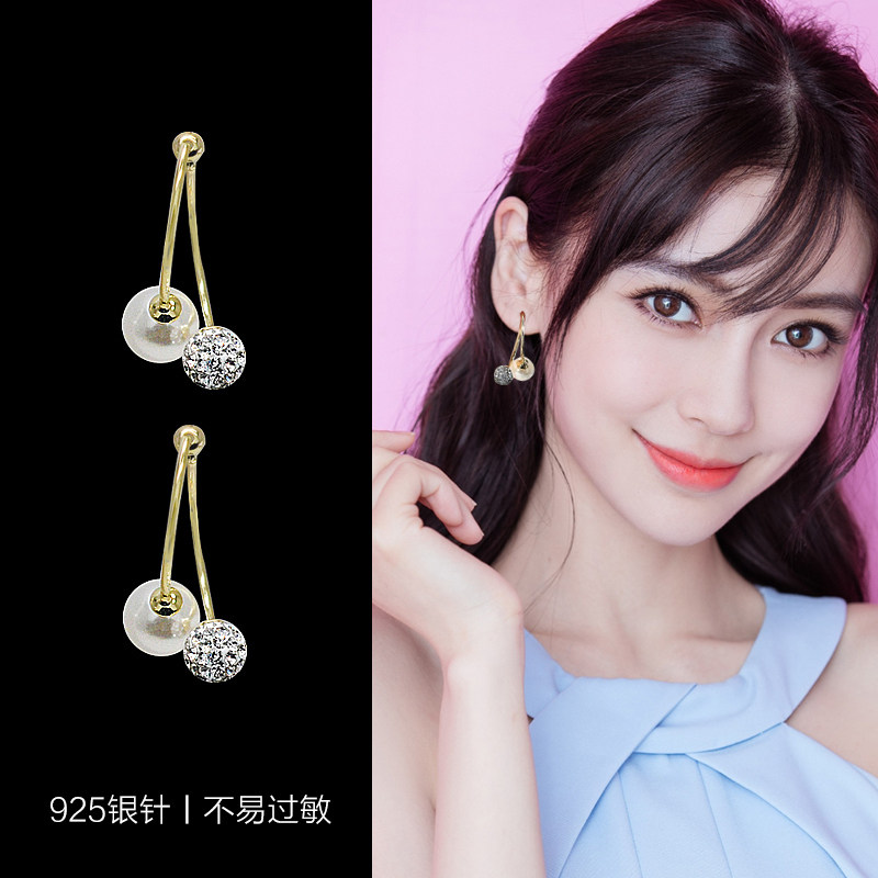 珍珠耳环女2019高级感气质交叉锆石潮网红纯银秋冬款耳钉耳饰小众在类目 饰品/流行首饰/时尚饰品新, 耳饰, 耳环中 - 来自Buy2taobao.com提供专业的淘宝代购服务
