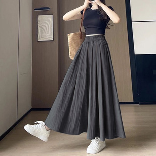 高腰休闲显瘦垂感小个子冰丝阔腿裤 山本裙裤 2025新款 薄款 裙 女夏季