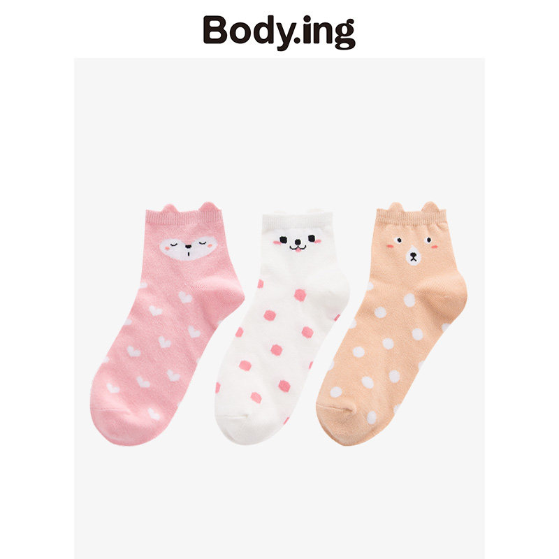 Bodying袜子女夏低筒 立体耳朵动物系列无骨袜33827【49元4双】在类目 女士内衣/男士内衣/家居服, 短袜/打底袜/丝袜/美腿袜中 - 来自Buy2taobao.com提供专业的淘宝代购服务