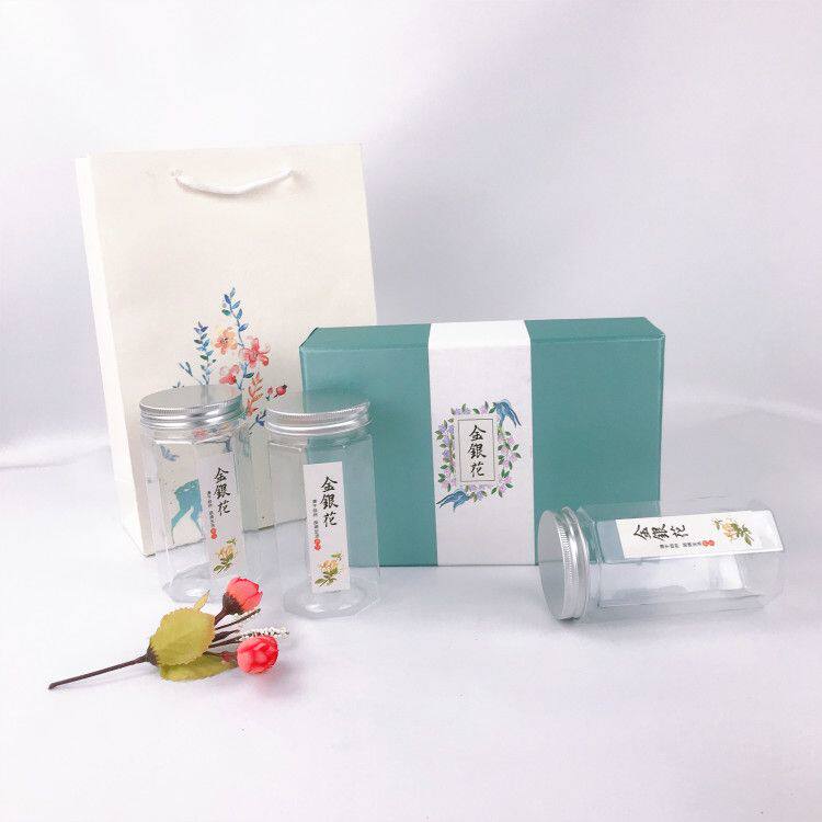 花茶通用礼品包装盒 双瓶3瓶装 玫红时尚蓝高贵紫花茶标贴 定制