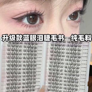新升级蓝眼泪假睫毛书女自然仿真纯毛料非纸片秋冬眼睫毛2025新款