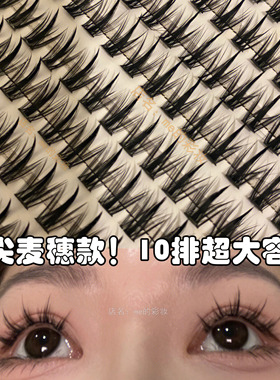 洛兜lodo小恶魔假睫毛塔尖麦穗欧美混血浓密单簇分段式细梗眼睫毛