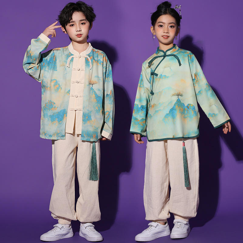 儿童中国风演出服男女童国学汉服