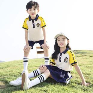 园服夏季 校服新款 小学生运动服班服男女童英伦风2024夏装