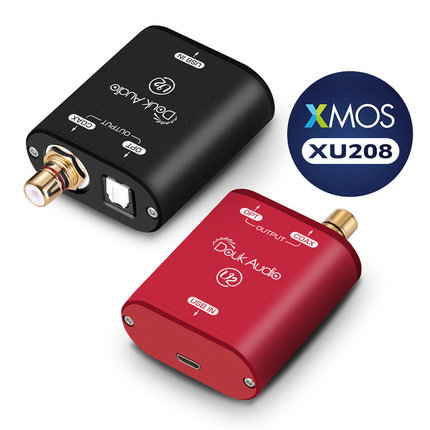 迷你XMOS XU208 USB转光纤/同轴信号转换器音频适配器DSD 192KHz