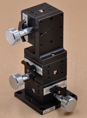 米思米 XYZ轴 手动滑台 XYZFG40 光学高精度微调位移平台 燕尾槽