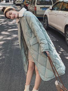 菱格棉服2021年新款女冬装棉袄中长款韩版宽松外套加厚羽绒棉衣潮