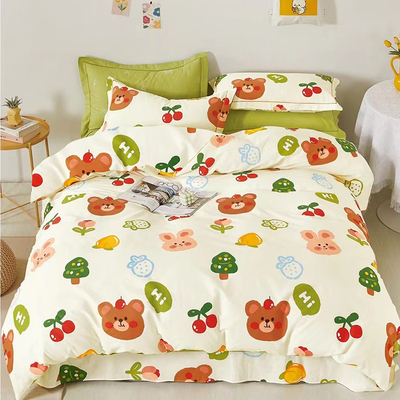 双贝贝卡通纯棉斜纹被套
