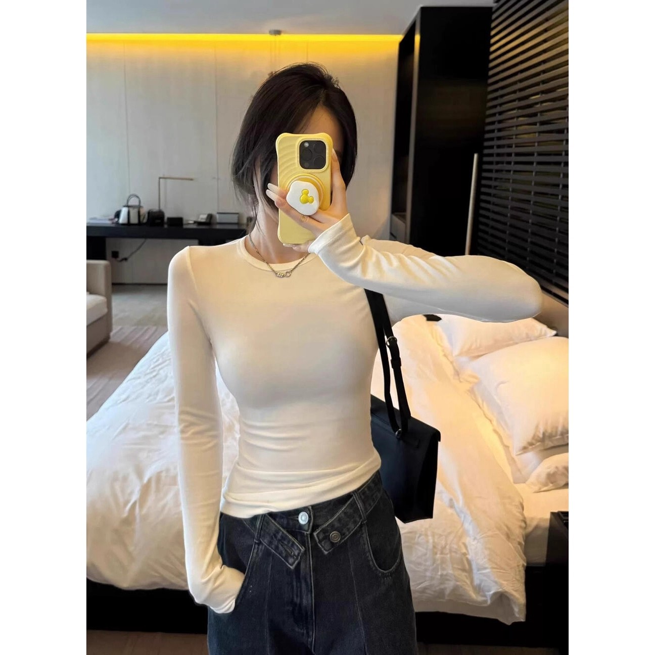 元熙秋冬纸片人巨显瘦打底衫