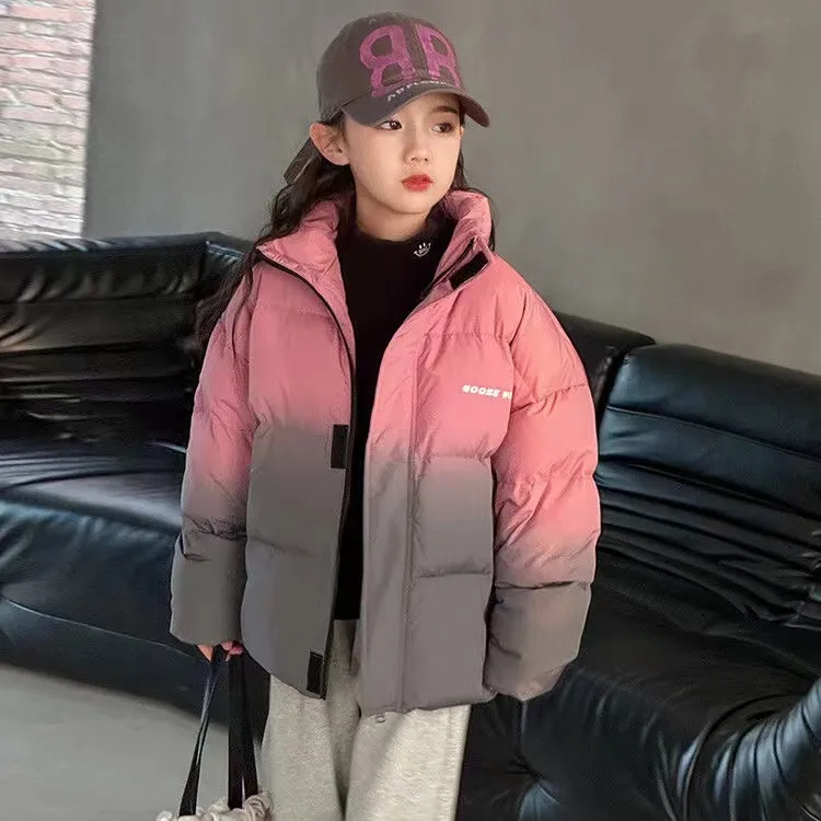儿童装男女童冬装棉衣2023新款女孩冬季棉服中大童加厚外套