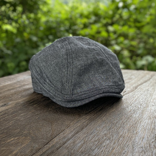 春夏季薄款牛仔布贝雷帽英伦前进帽子男款日系青年潮流百搭鸭舌帽