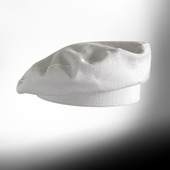 白色纯棉贝雷帽子女春夏百搭凹造型南瓜帽仙女风新款 文艺女画家帽