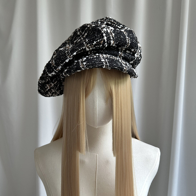 秋冬云朵帽特大贝雷帽夸张大帽女厚实保暖水母八角画家帽小香风甜