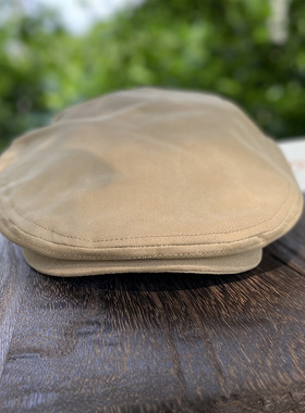 美国stetson夏透气常春藤帽中老年日常遛弯平顶帽时尚手工鸭舌帽