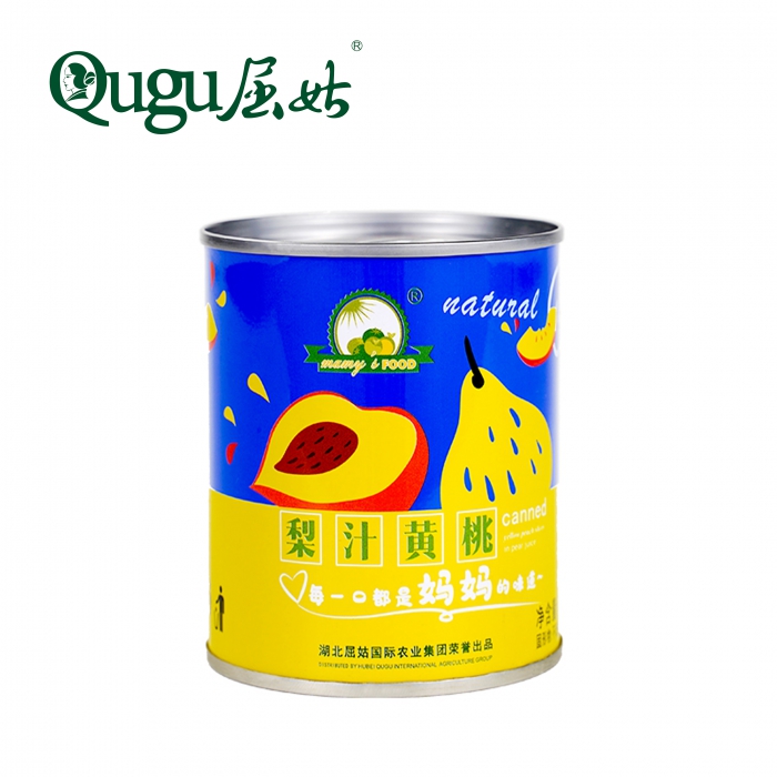 三峡特产屈姑梨汁黄桃罐头6罐