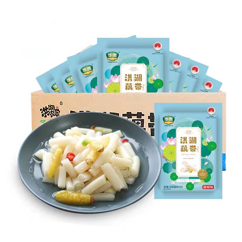 华贵洪湖农家藤椒泡藕带300g*20袋泡椒即食酸辣藕带下饭开胃泡菜